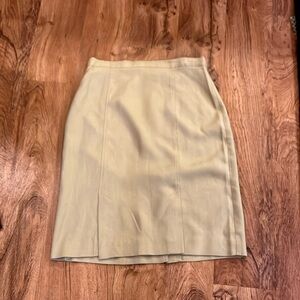 Vintage rayon skirt tan size 14 counterparts large weave minimalist